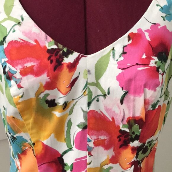 Ralph Lauren Floral Pattern Dress Sleeveless Size 8 - Picture 3 of 9